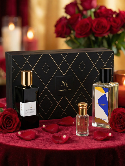 3’lü Erkek Parfüm Seti Dangerous 75ml / Alexandrette 75ml / Maa Althahab 12ml