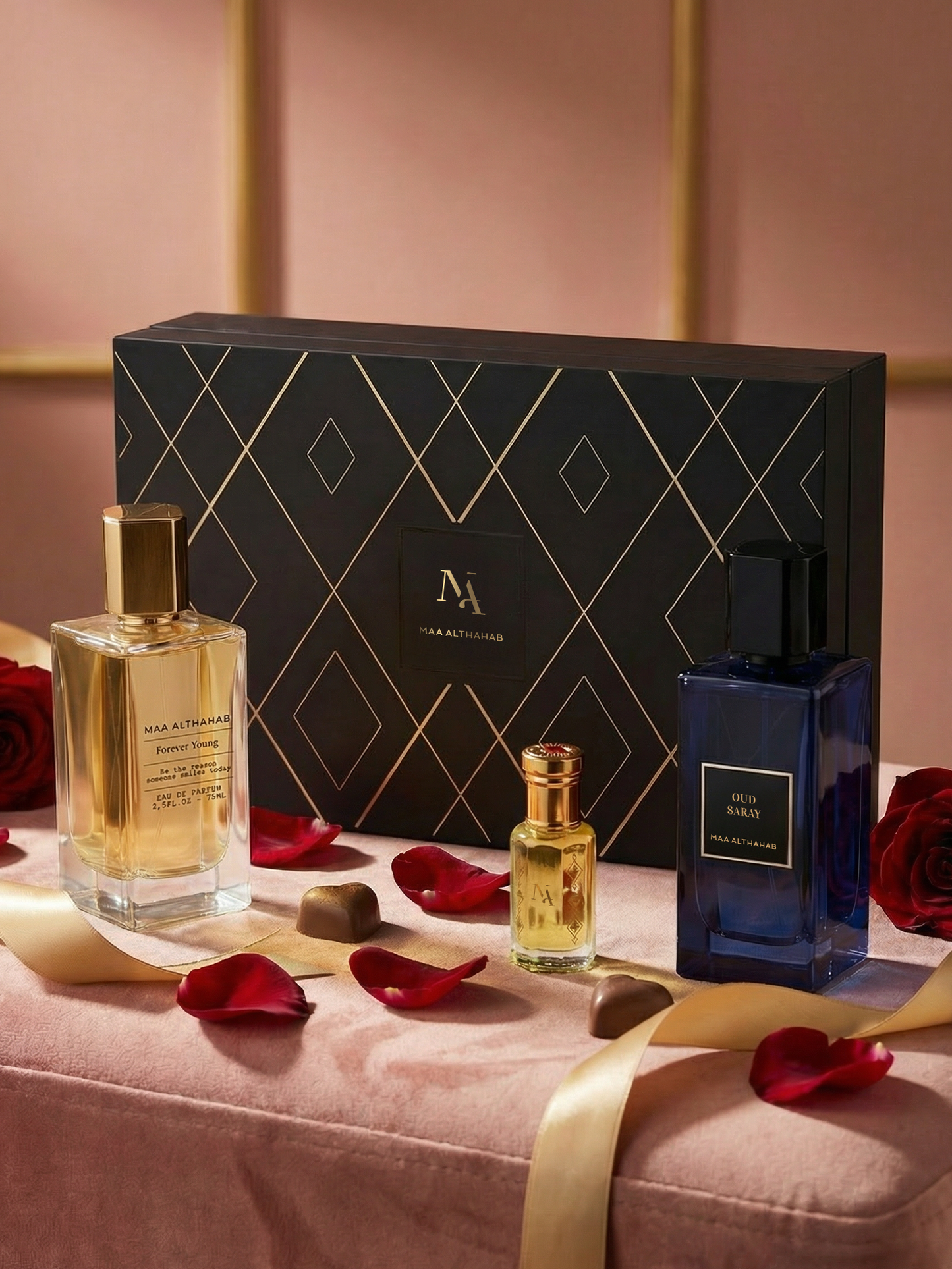 3'lü Unisex Parfüm Seti Forever Young 75ml / Oud Saray 75ml / Damas Amber 12ml